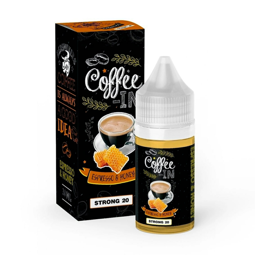 Жидкость SALT COFFEE-IN 30мл 20мг STRONG - Espresso and Honey (Эспрессо с медом)