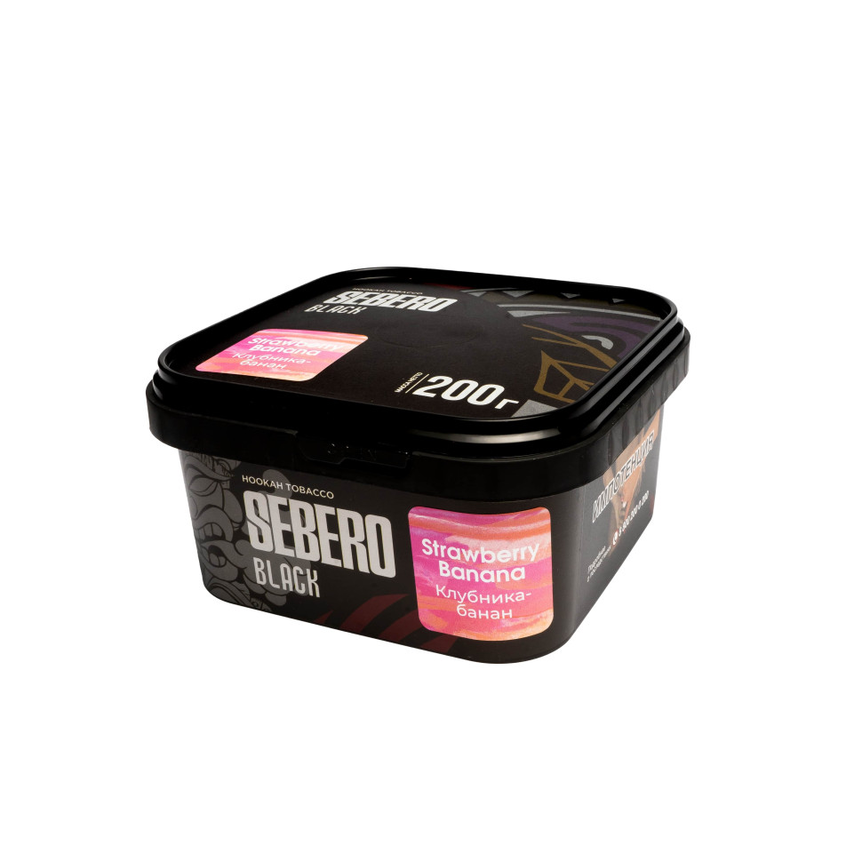 Sebero Black 200гр Strawberry-banana - Банан Клубника