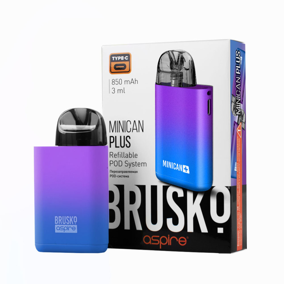 POD-система Brusko Minican Plus - Сине-фиолетовый градиент
