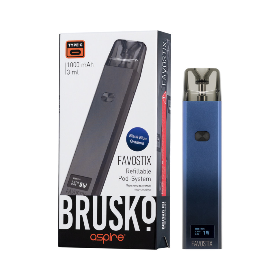 POD-система Brusko Favostix - Чёрно-синий градиент