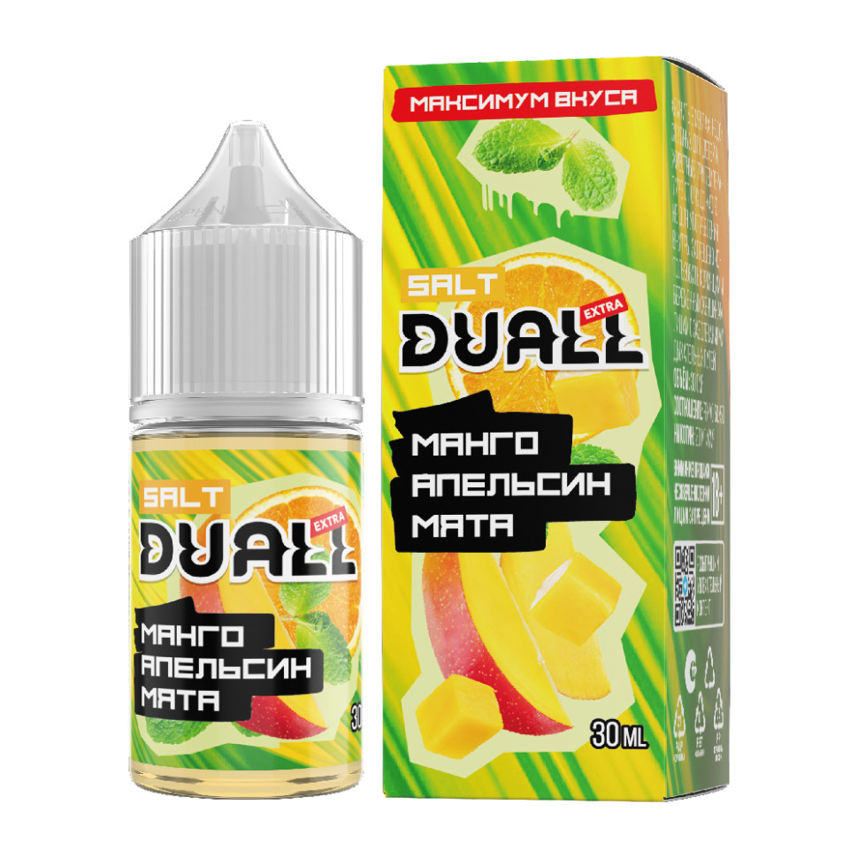 Жидкость SALT Duall EXTRA 30ml 20mg hard - Манго апельсин мята