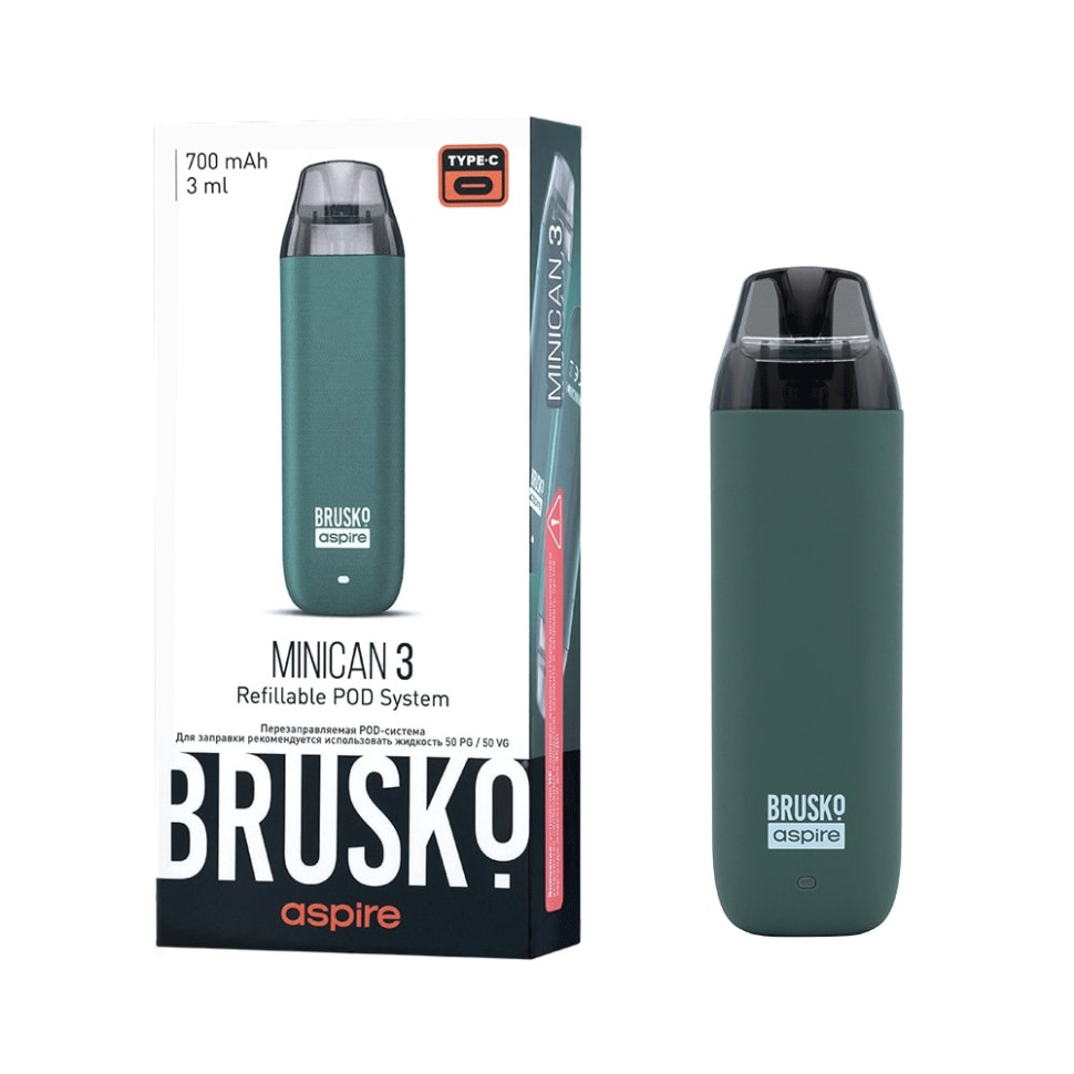 POD-система Brusko Minican 3 - Темно-зелёный