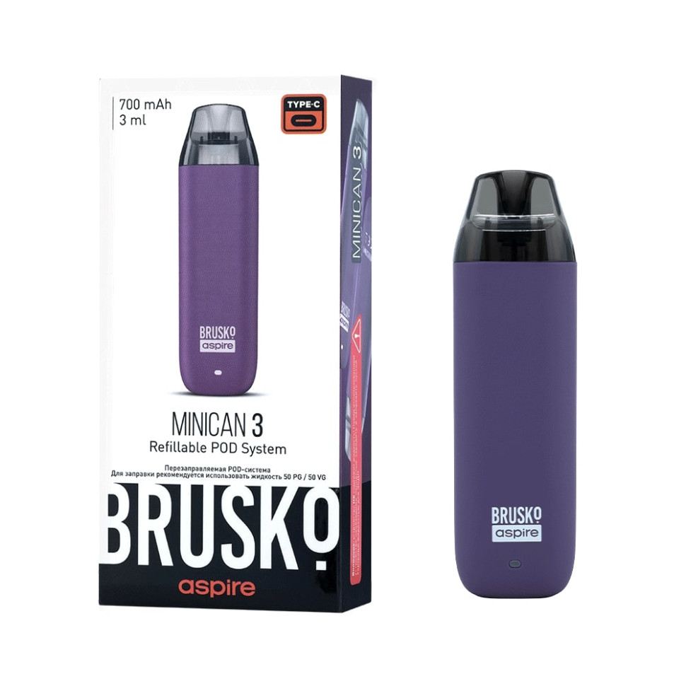 POD-система Brusko Minican 3 - Темно-фиолетовый