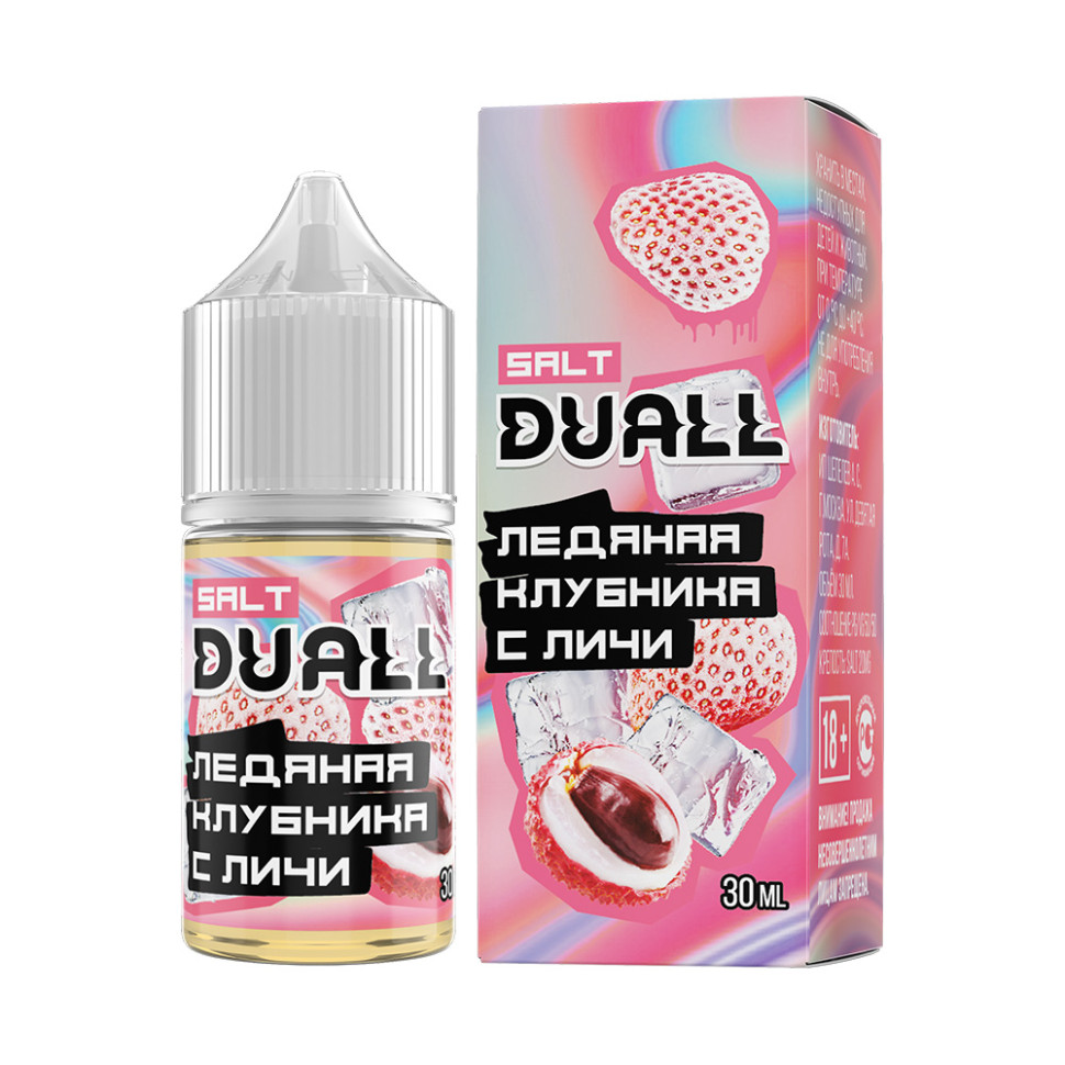 Жидкость SALT Duall 30ml 20mg hard - Ледяная клубника с личи