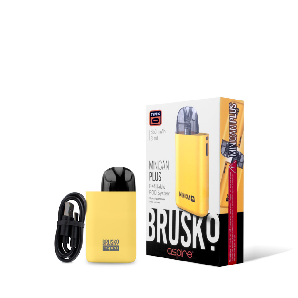 POD-система Brusko Minican Plus Gloss - Желтый