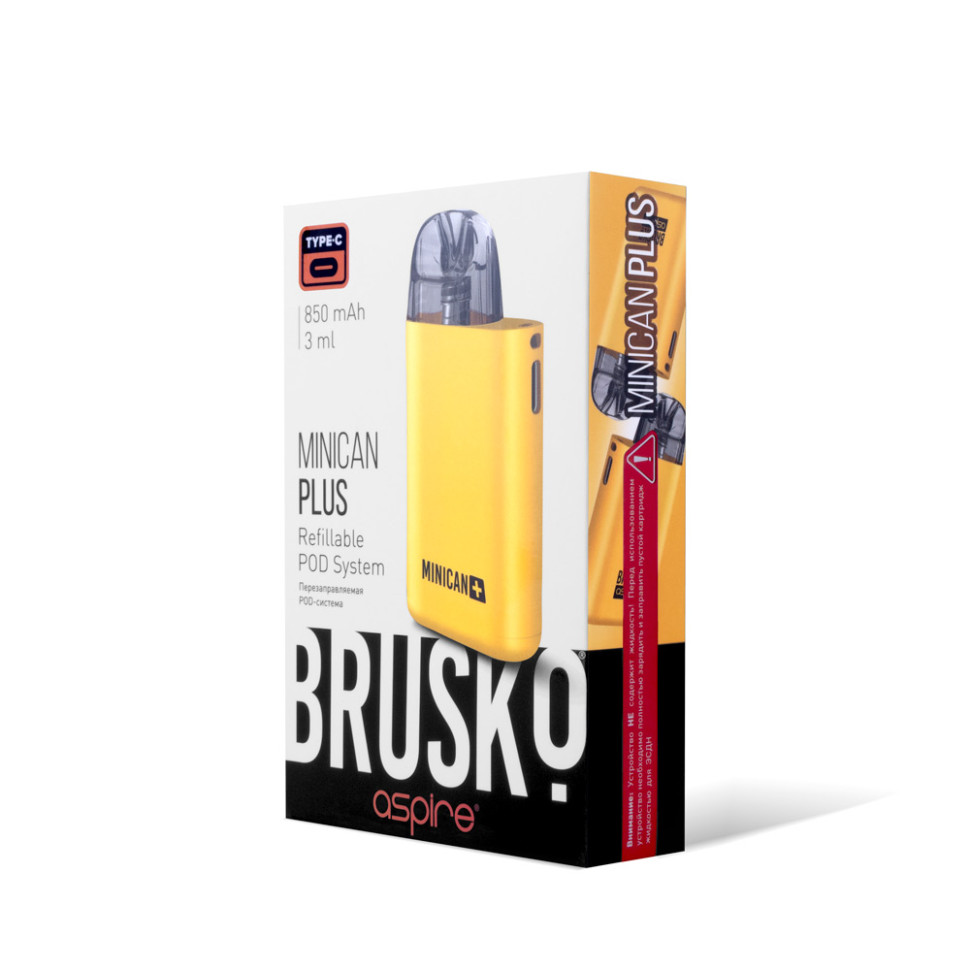POD-система Brusko Minican Plus Gloss - Желтый