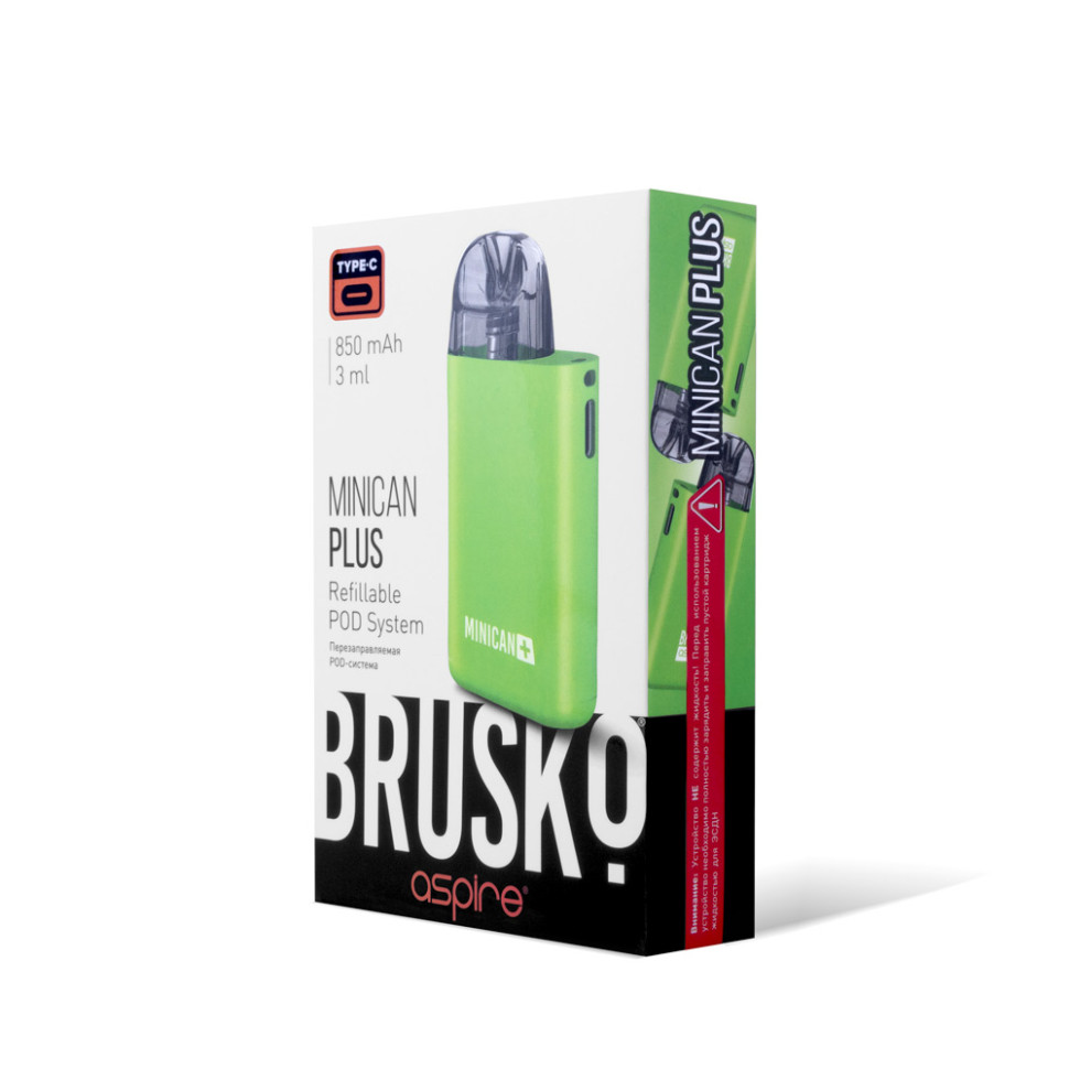 POD-система Brusko Minican Plus Gloss - Зеленый
