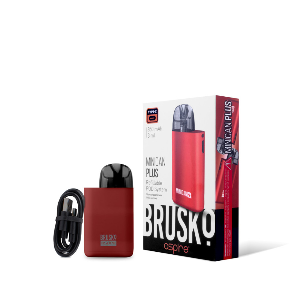 POD-система Brusko Minican Plus Gloss - Красный