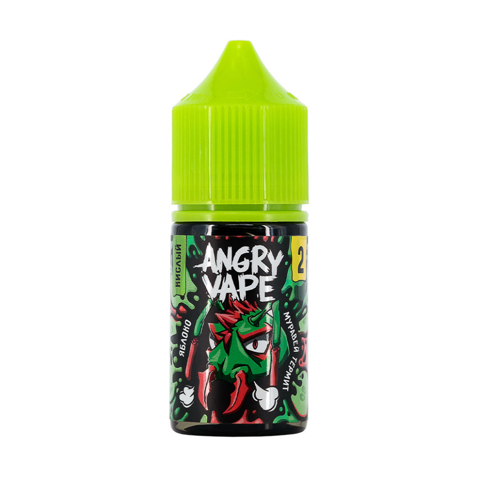 Жидкость SALT Angry Vape 30мл 20мг (Sour) - Муравей Термит (яблоко)