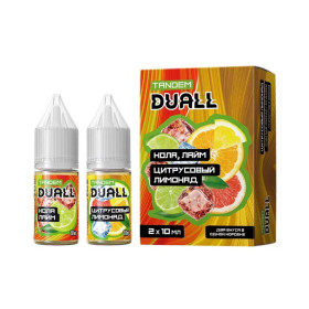 Жидкость SALT Duall Tandem 20mg 2 по 10 мл - Кола лайм. Цитрусовый лимонад.