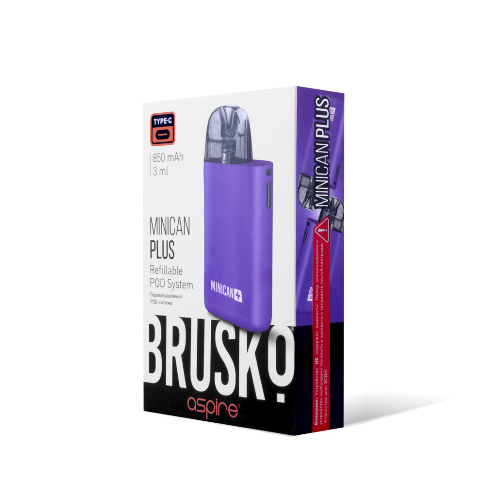 POD-система Brusko Minican Plus Gloss - Фиолетовый