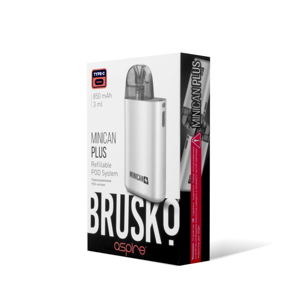 POD-система Brusko Minican Plus Gloss - Белый