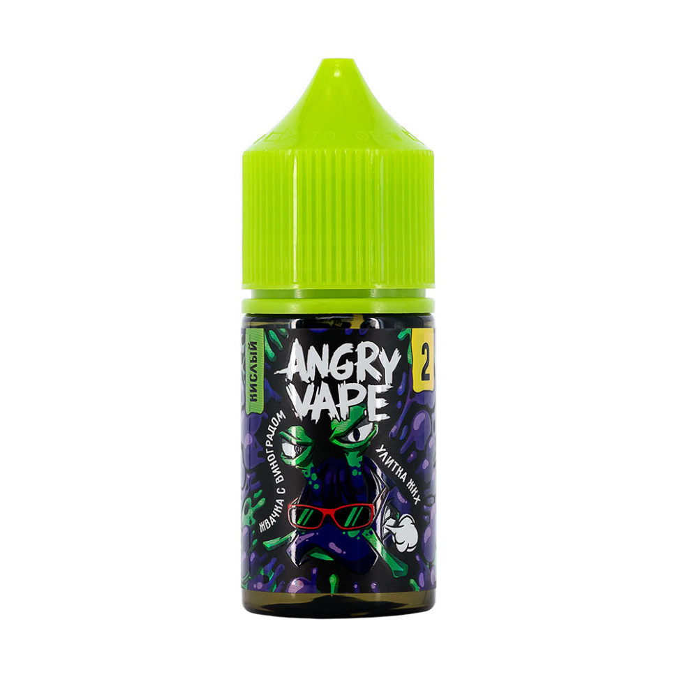 Жидкость SALT Angry Vape 30мл 20мг (Sour) - Улитка ЖКХ (жвачка с виноградом)