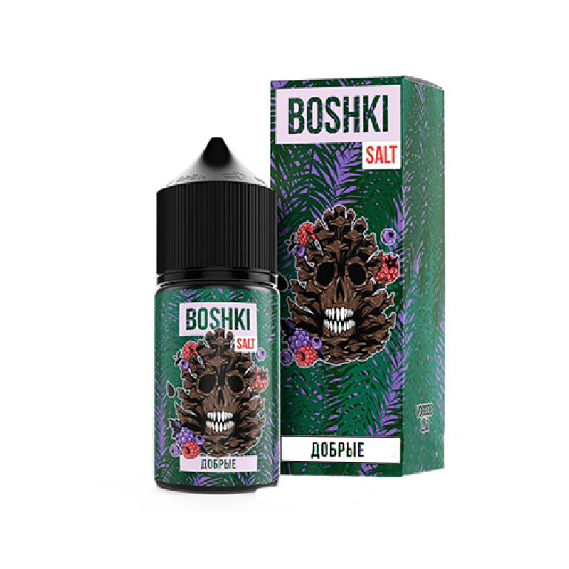 Жидкость SALT Boshki 30мл 20мг STRONG - ДОБРЫЕ (Сладкий хвойный щербет с лесными ягодами)