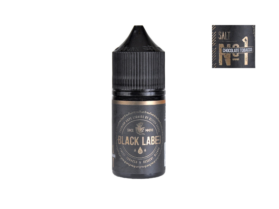 Жидкость SALT Black Label 30мл 20мг Chocolate Tobacco - Шоколадный табак