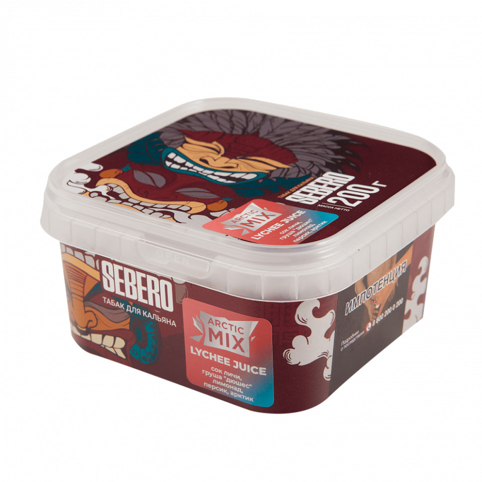 Sebero Arctic Mix 200гр Lychee Juice - Сок личи, дюшес, лимонад, персик, арктик