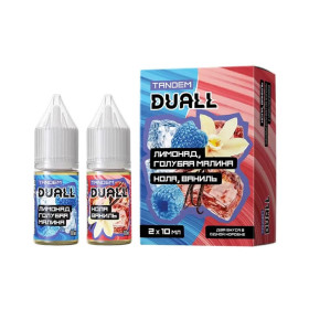 Жидкость SALT Duall Tandem 20mg hard 2 по 10 мл - Лимонад Голубая малина. Кола ваниль.
