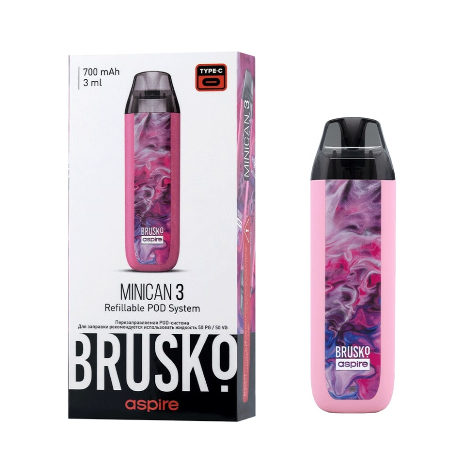 POD-система Brusko Minican 3 - Розовый флюид