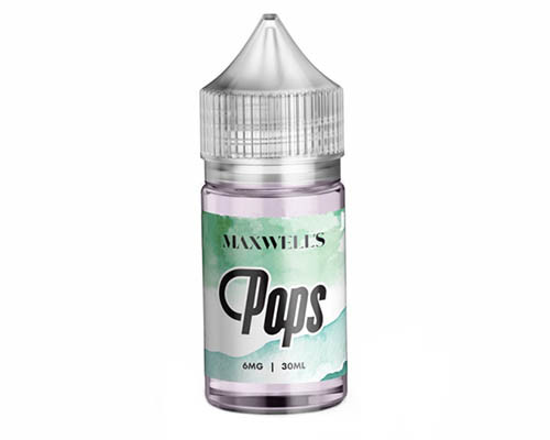 Жидкость SALT Maxwells 30мл 20мг - Pops (Фруктовая кисло-сладкая жвачка из киви и зеленого яблока)
