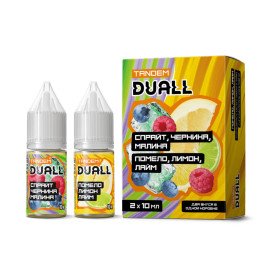 Жидкость SALT Duall Tandem 20mg hard 2 по 10 мл - Спрайт черника малина. Помело лимон лайм.