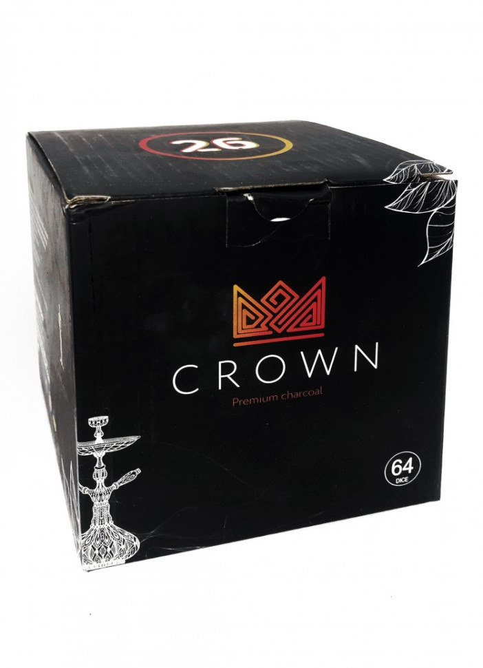 Уголь для кальяна Crown 64 шт - 26 мм