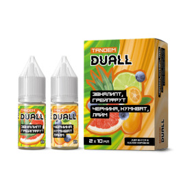 Жидкость SALT Duall Tandem 20mg hard 2 по 10 мл - Эвкалипт грейпфрут. Черника кумкват лайм.