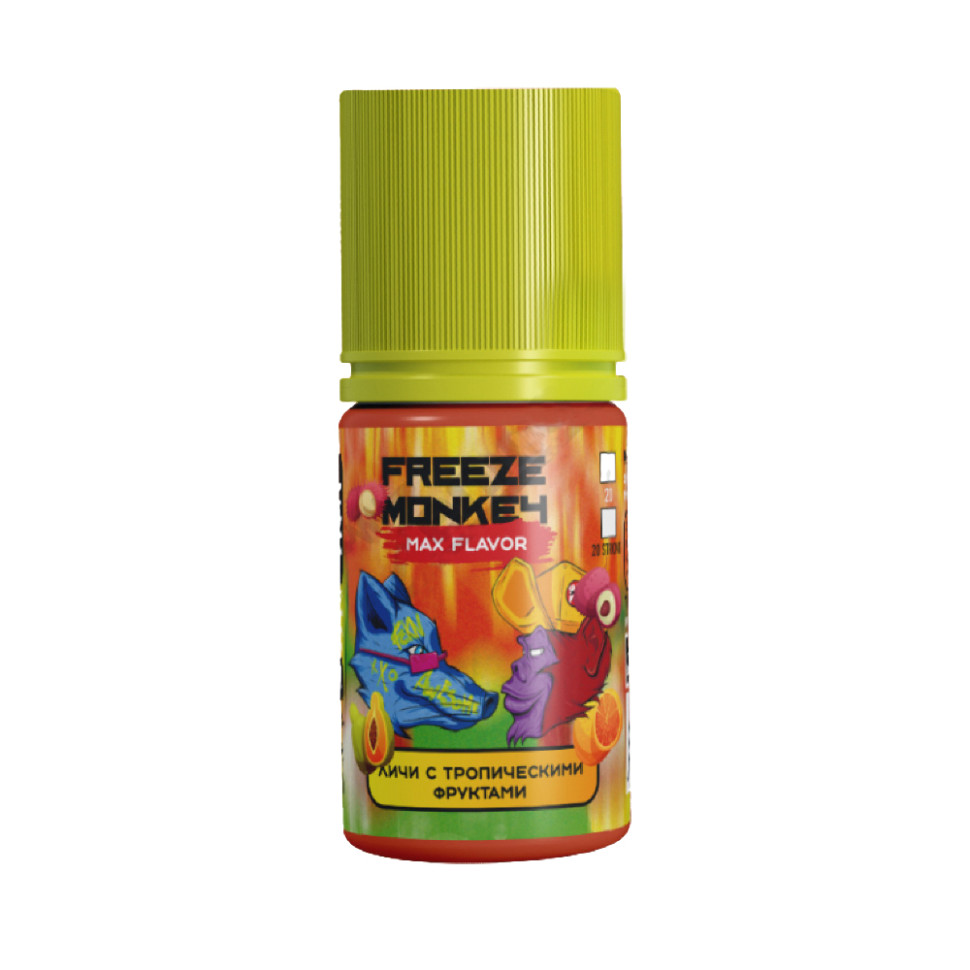 Жидкость SALT Freeze Monkey MAX FLAVOR 30мл 20мг - Личи с тропическими фруктами