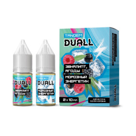 Жидкость SALT Duall Tandem 20mg hard 2 по 10 мл - Эвкалипт ягоды. Морозный энергетик.