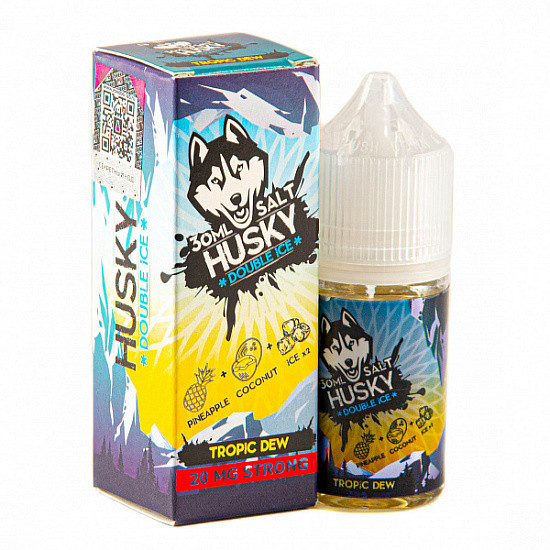 Жидкость SALT Husky 30мл 20мг Double Ice STRONG - TROPIC DEW (пинаколада,лёд)