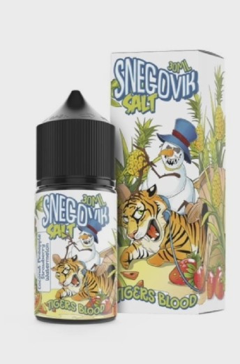 Жидкость SALT Snegovik 30мл 20мг - TIGERS BLOOD (Арбуз, кокос, ананас, клубника)