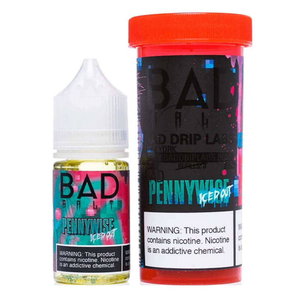 Жидкость SALT Bad Drip 30мл 20мг - Pennywise ICE (Арбуз, клубника, жвачка, ментол)
