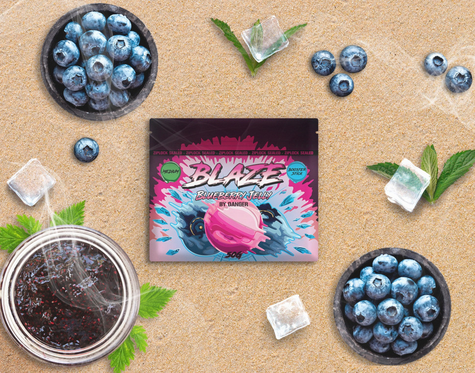 Blaze Medium 50гр Blueberry Jelly - Черничные мармеладки