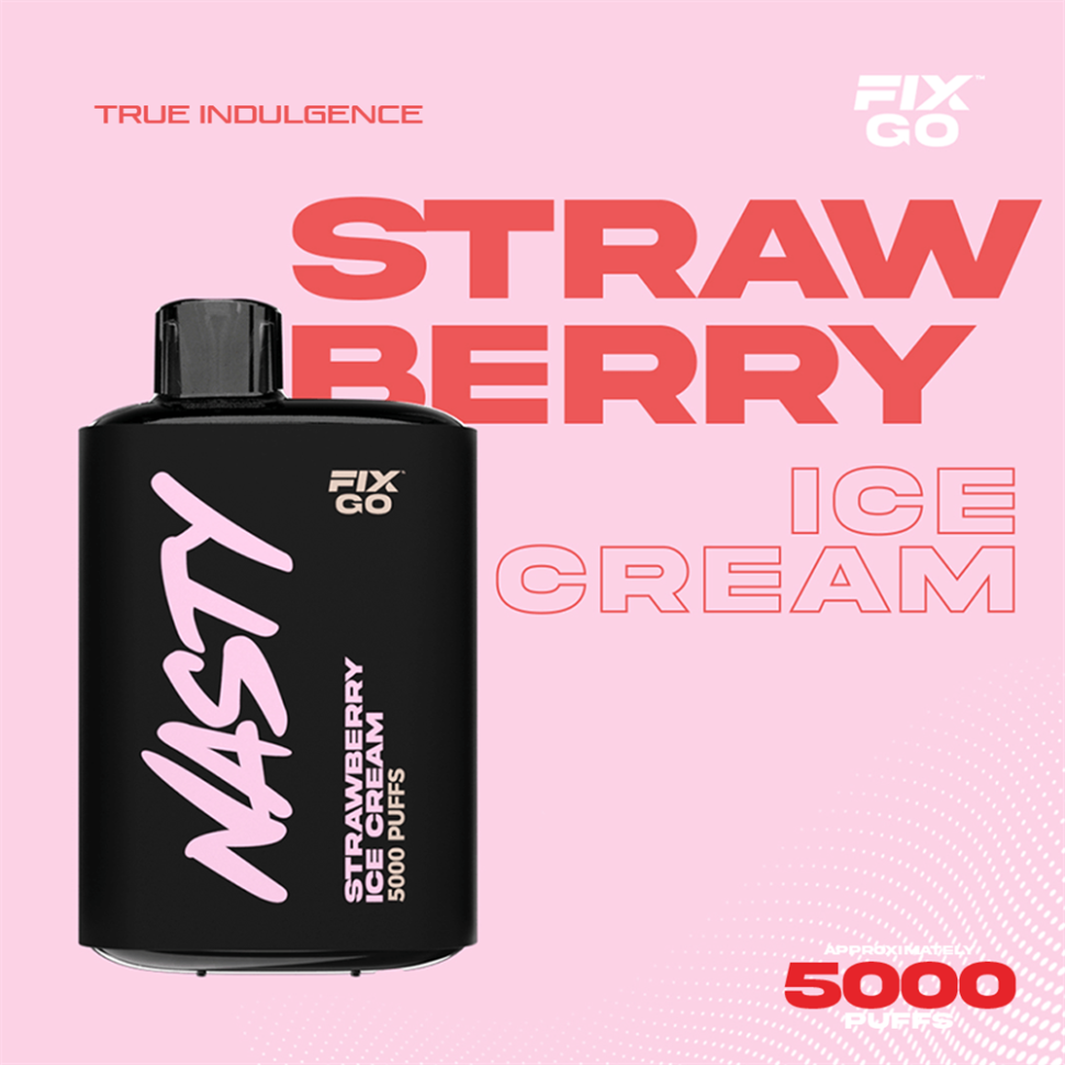 Эл. сигарета Nasty Fix (5000) Strawberry Ice cream - Клубничное мороженое
